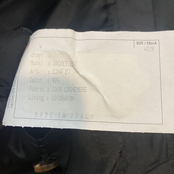 Cashmere Blazer  Mens Size 42 Reg lanificio fratelli bacci‎ firenze Pure Cortina - Picture 11 of 16